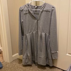 Long hooded shirt